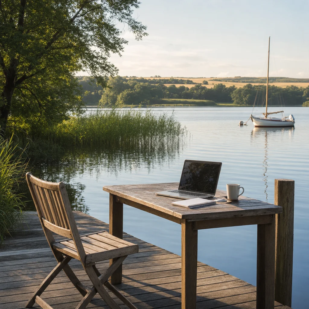 Arbeiten am See