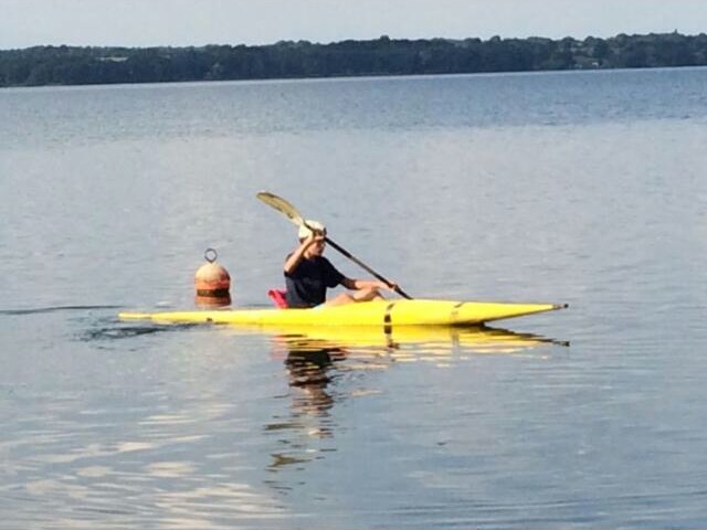 Kayak fahren auf dem Wittensee